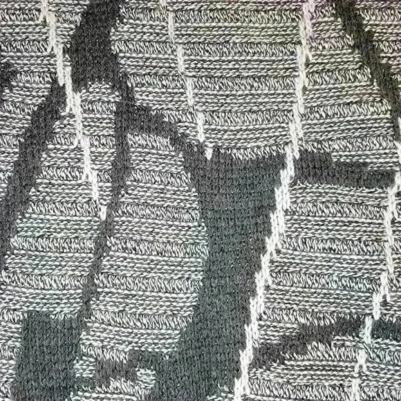 80s Vintage Womens L Geometric Crew Neck Sweater College Point Abstract Retro - Picture 13 of 14